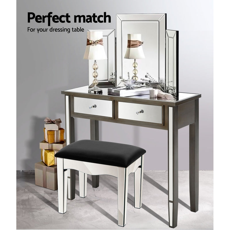 Mirrored Furniture Dressing Table Stool Foot Vanity Stools Makeup Chairs