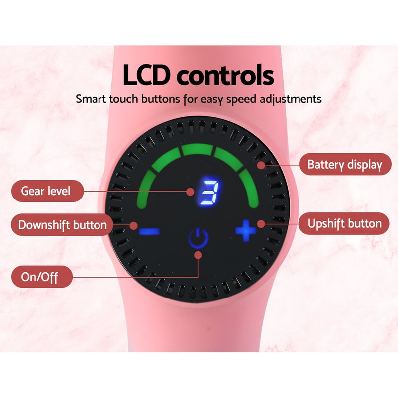 LCD Massage Gun Electric Massager Muscle Tissue 6 Heads Percussion Therapy AU