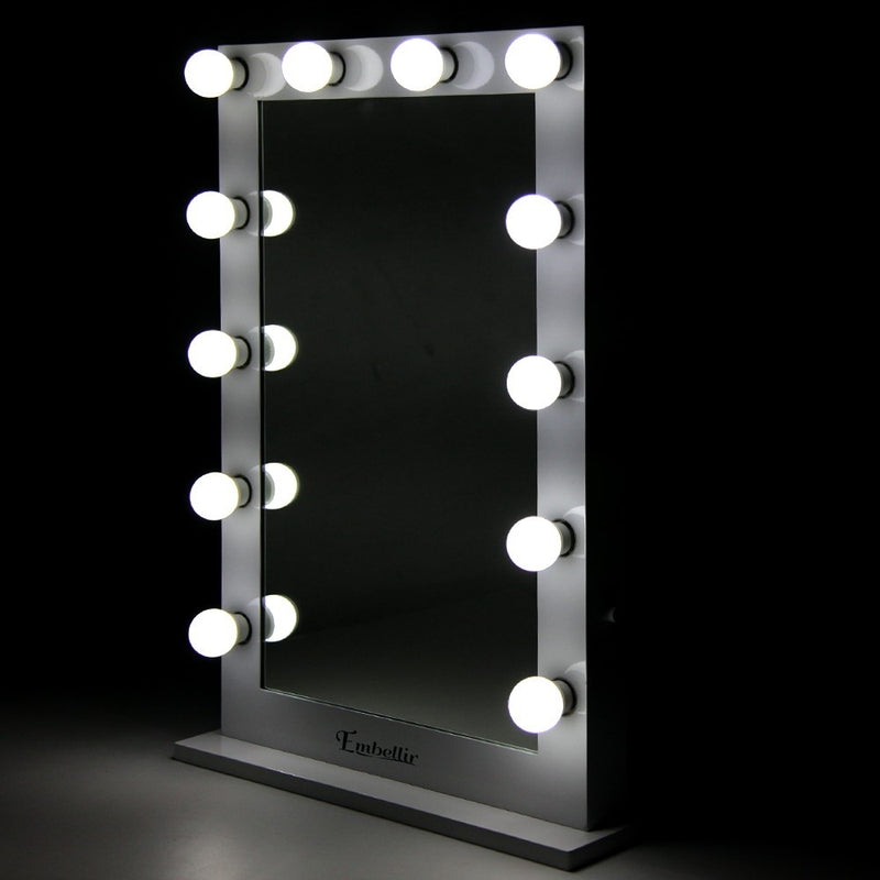 Make Up Mirror with LED Lights - White