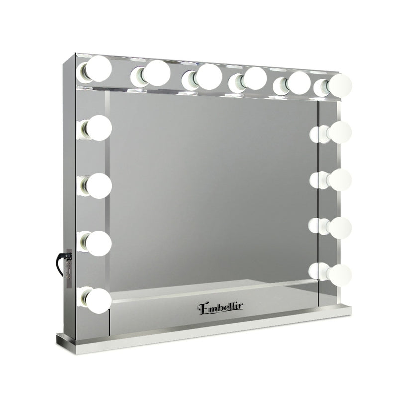 Make Up Mirror with LED Lights - Silver