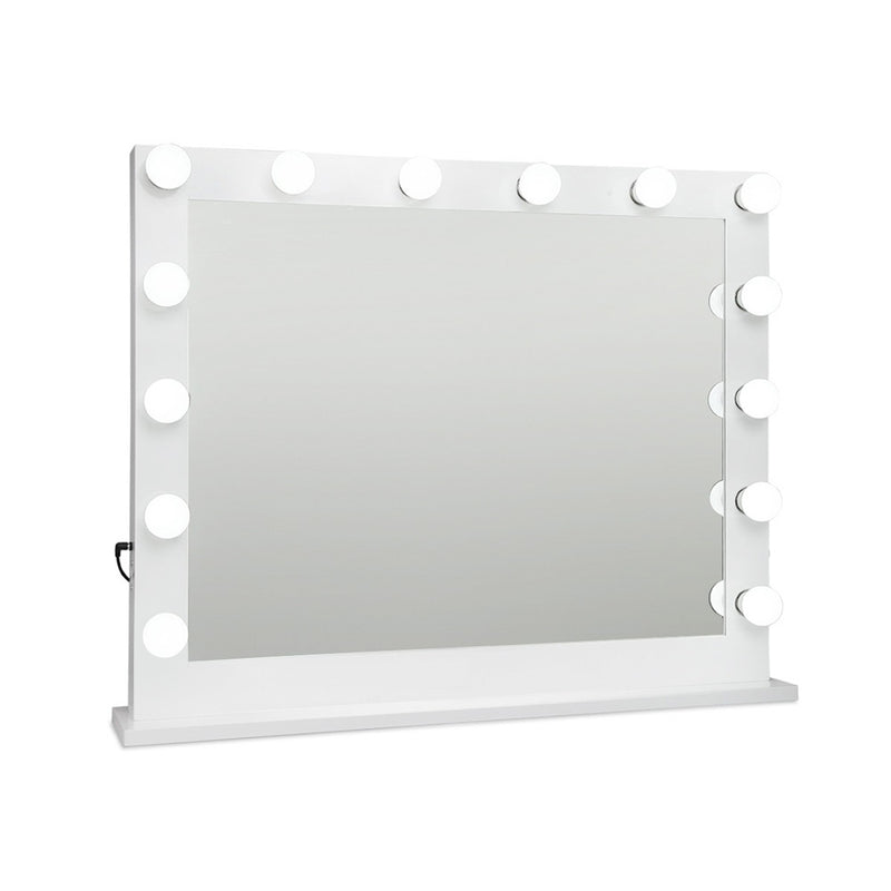 Make Up Mirror with LED Lights - White