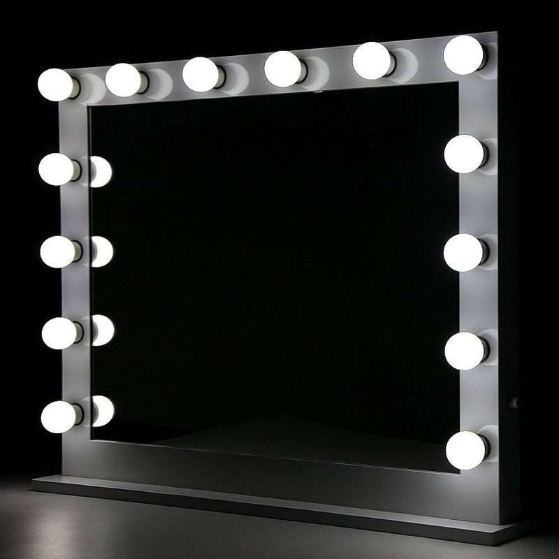 Make Up Mirror with LED Lights - White