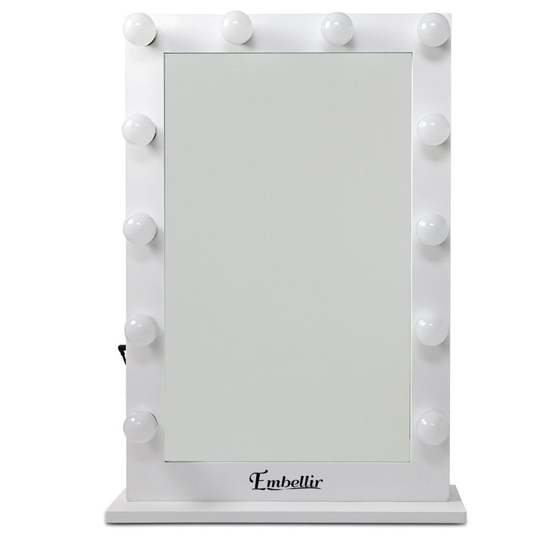 Make Up Mirror with LED Lights - White