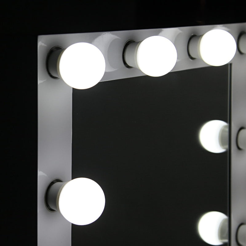 Make Up Mirror with LED Lights - White