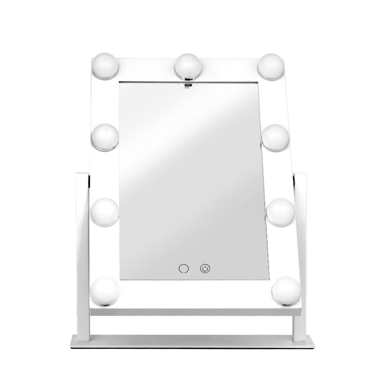 LED Standing Makeup Mirror - White