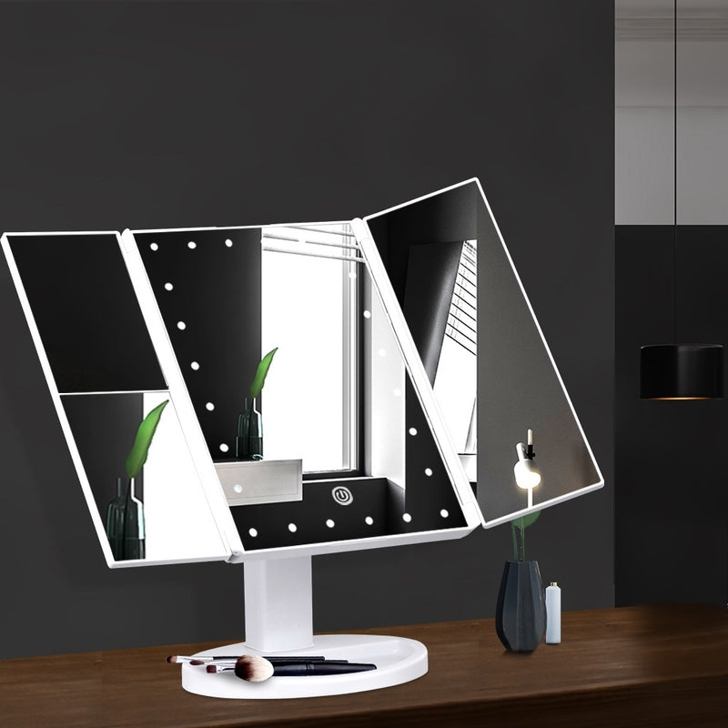 LED  Tri-Fold Make Up Mirror