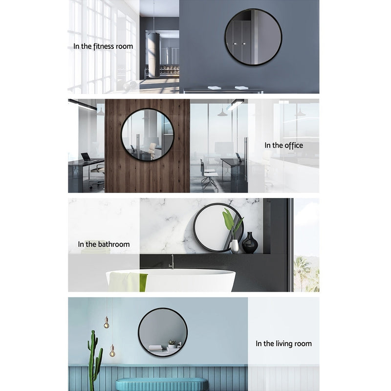 Round Wall Mirror 50cm Makeup Bathroom Mirror Frameless