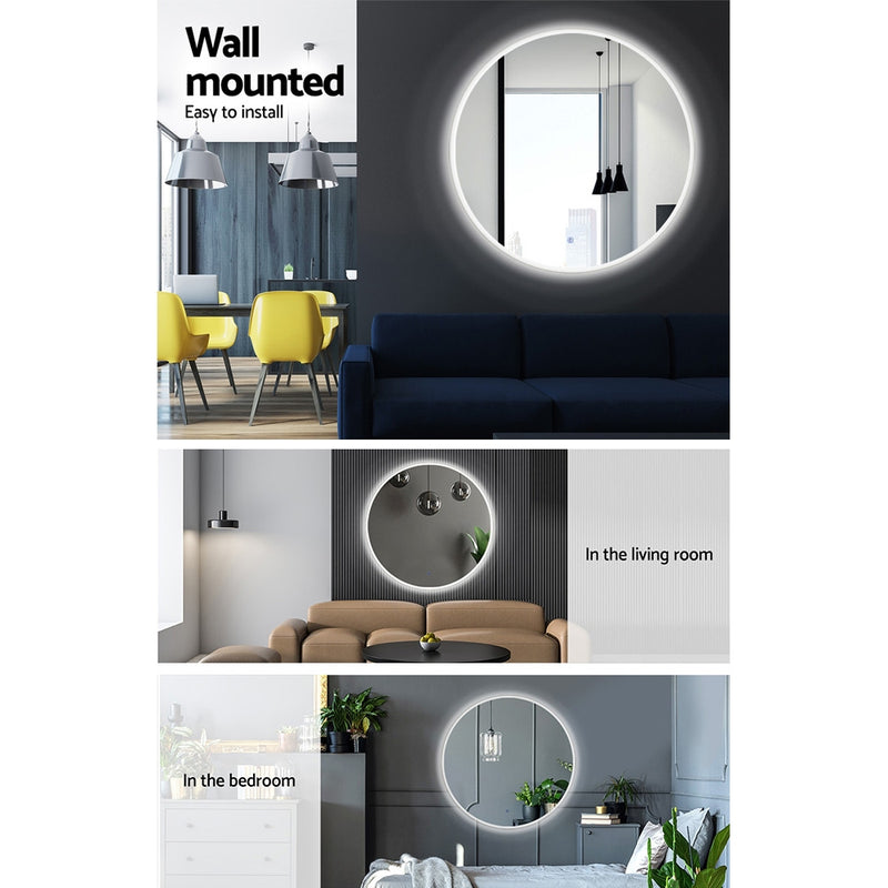 LED Wall Mirror Bathroom Mirrors With Light Decorative 50CM Round