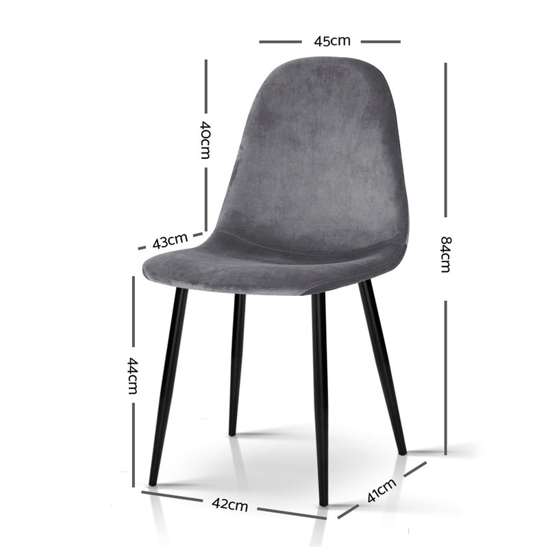 4 X  Dining Chairs Dark Grey