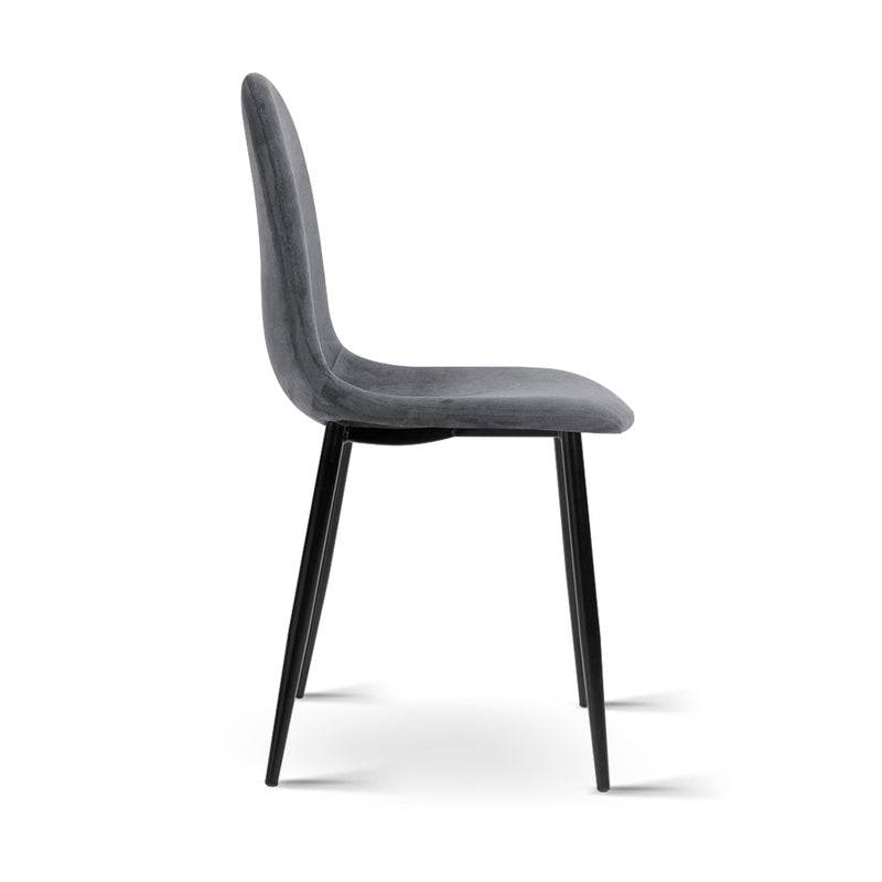 4 X  Dining Chairs Dark Grey