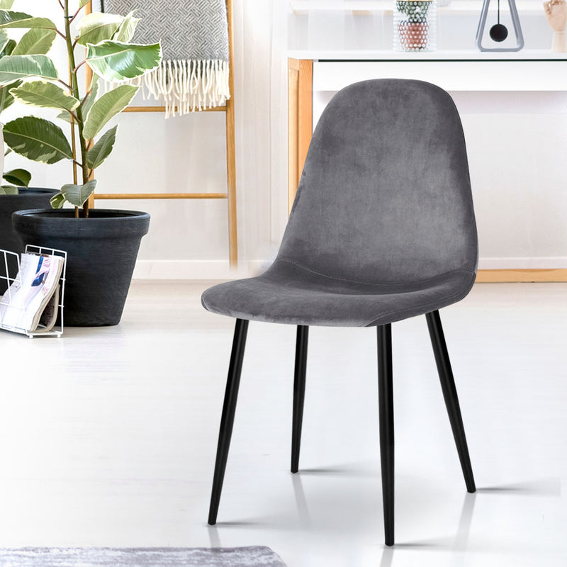 4 X  Dining Chairs Dark Grey