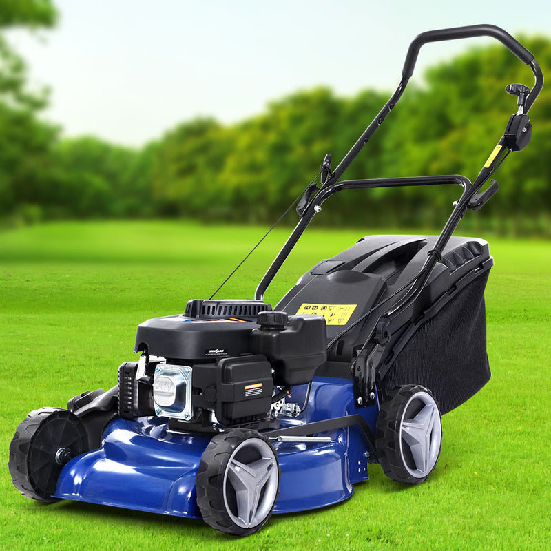 Lawn Mower 19" 175cc Petrol Powered Push Lawnmower 4 Stroke 4-IN-1