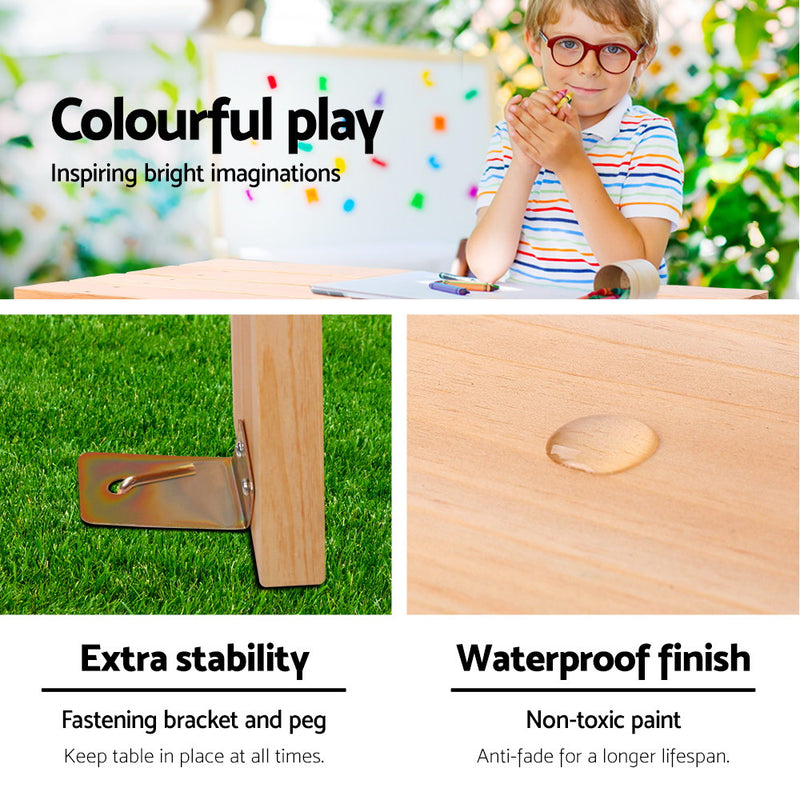 Kids Wooden Picnic Bench Set