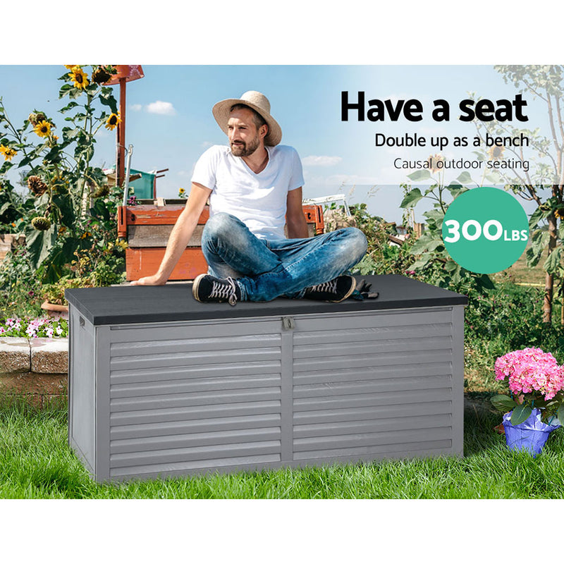 Outdoor Storage Box Bench Seat Garden Sheds Chest 490L