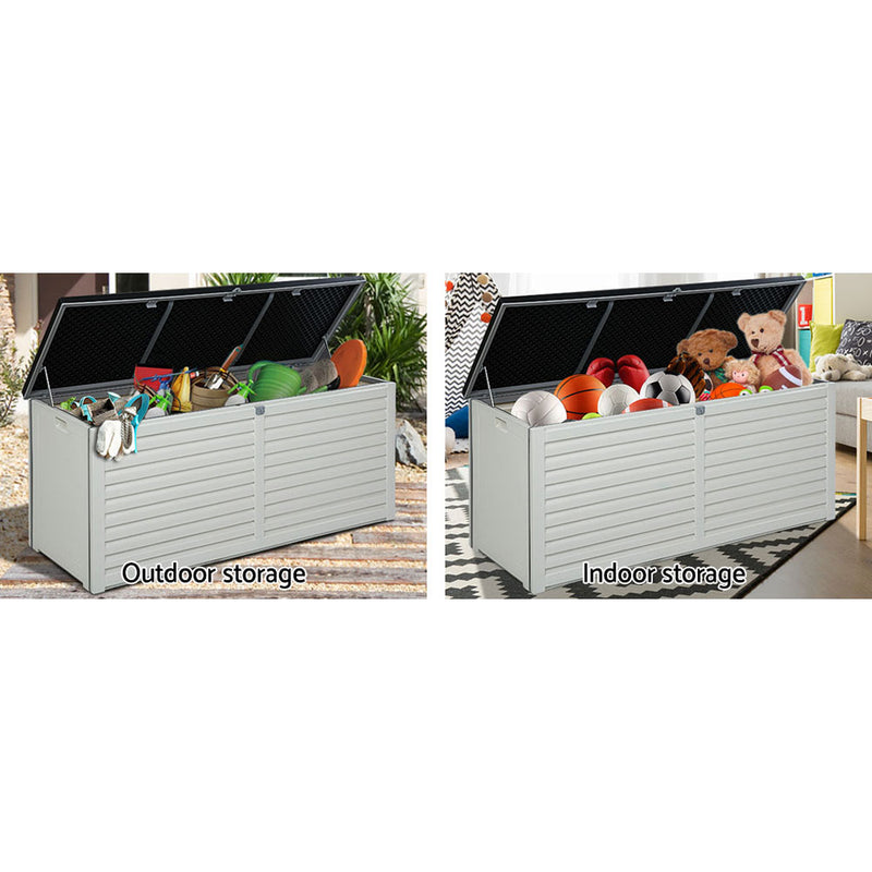 490L Outdoor Storage Box Bench Seat Toy Tool Sheds Chest