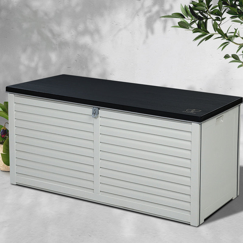 490L Outdoor Storage Box Bench Seat Toy Tool Sheds Chest