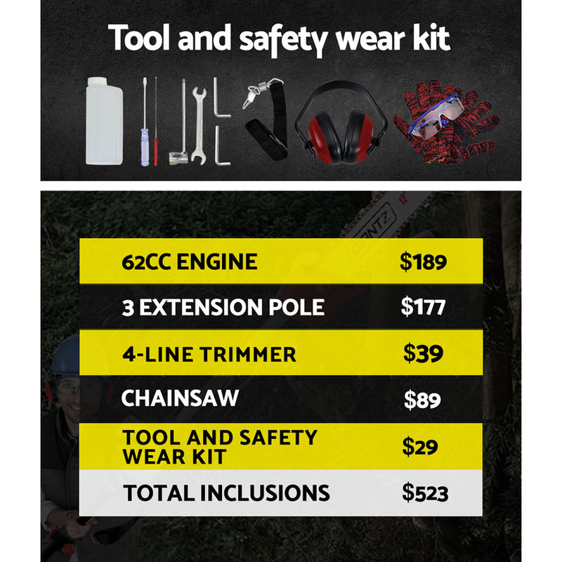 62cc 2 in 1 Multi Use Chainsaw