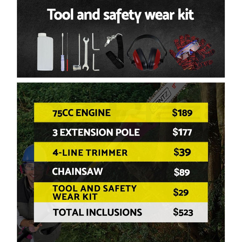 75cc 2 in 1 Multi Use Chainsaw