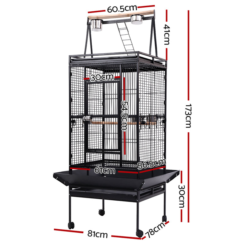 i.Pet Bird Cage Pet Cages Aviary 173CM Large Travel Stand Budgie Parrot Toys