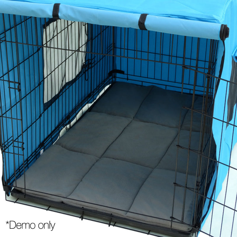 i.Pet 42inch Metal Collapsible Pet Cage Cushions Grey