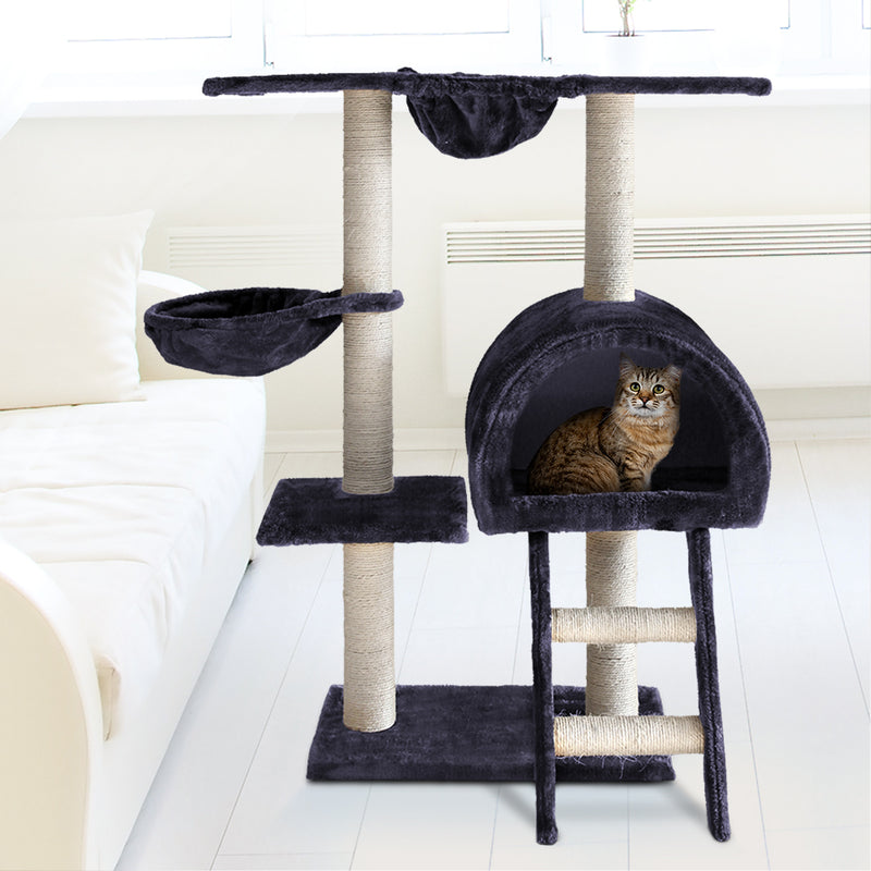 i.Pet Cat Tree 100cm Trees Scratching Post Scratcher Tower Condo House Furniture Wood Feline