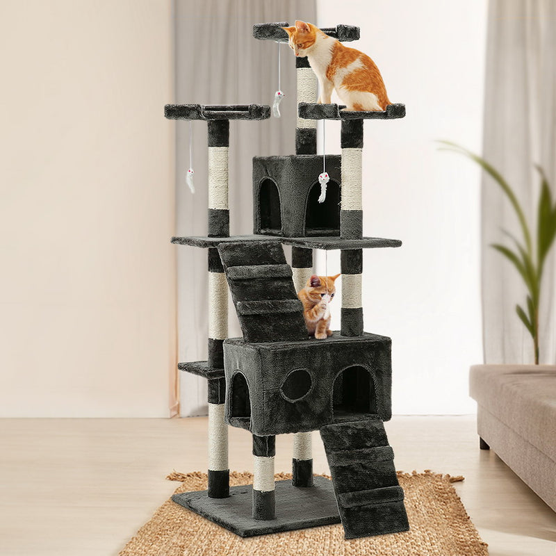 i.Pet Cat Tree 180cm Trees Scratching Post Scratcher Tower Condo House Furniture Wood