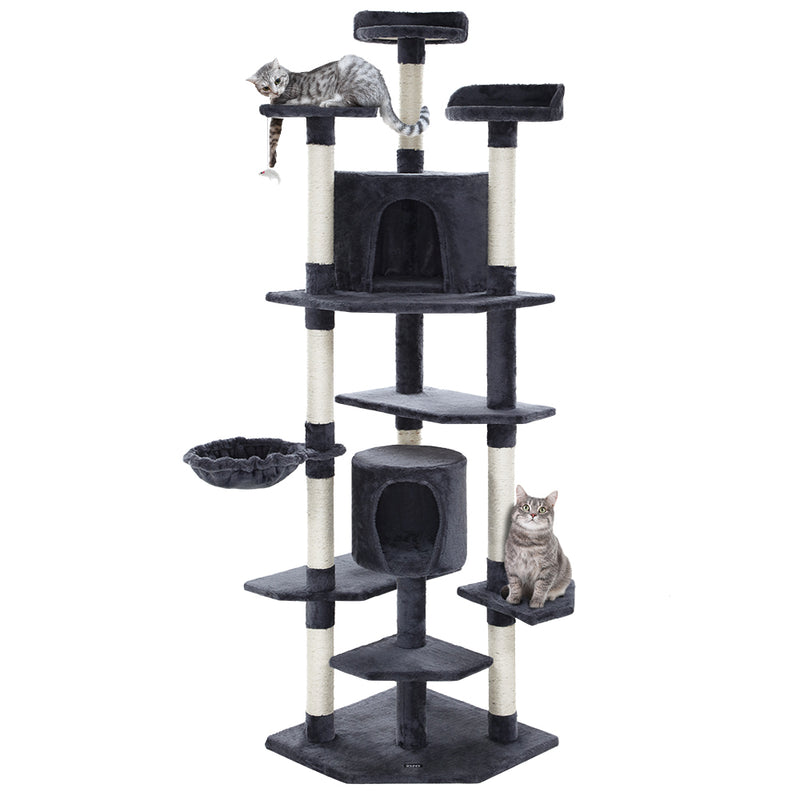 i.Pet Cat Tree 203cm Trees Scratching Post Scratcher Tower Condo House Furniture Wood