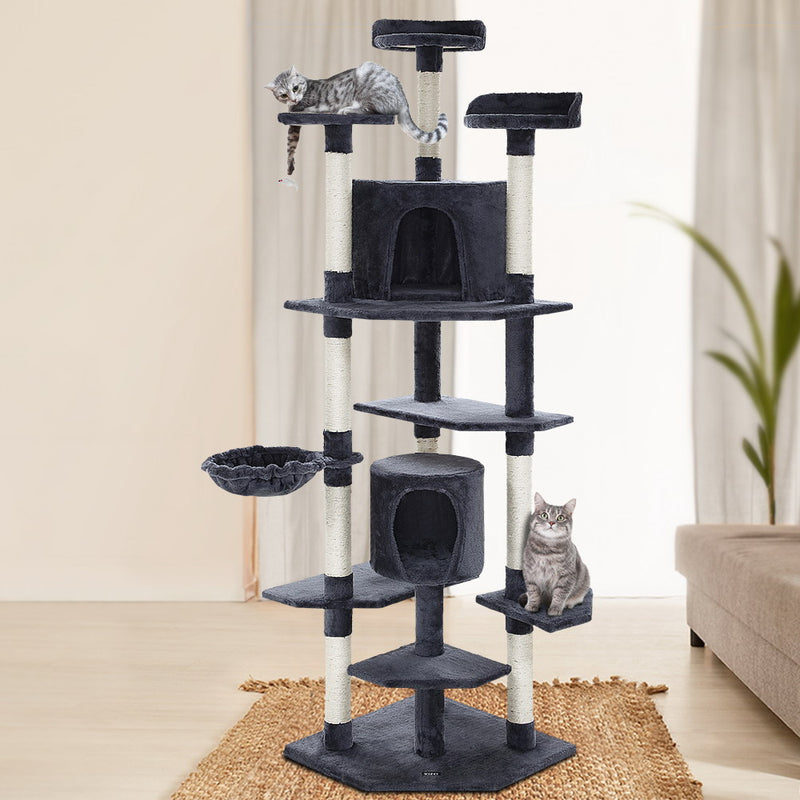 i.Pet Cat Tree 203cm Trees Scratching Post Scratcher Tower Condo House Furniture Wood