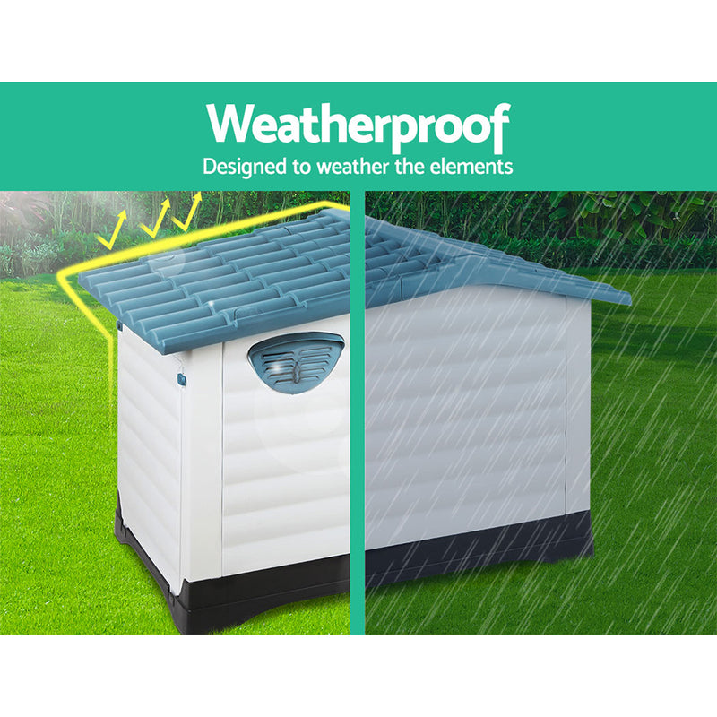 i.Pet Weatherproof Pet Kennel - Blue