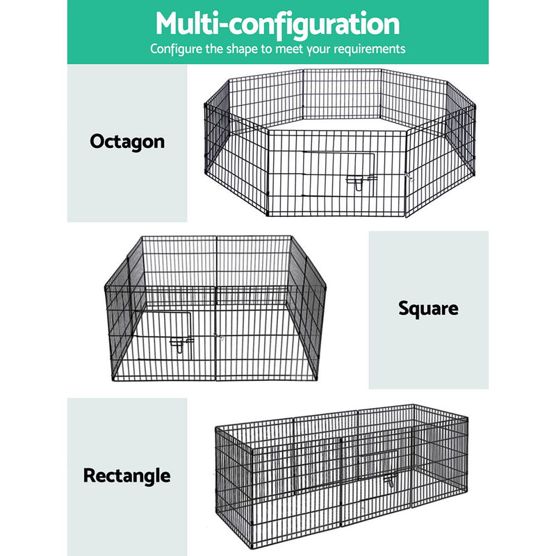 i.Pet 24" 8 Panel Pet Dog Playpen Puppy Exercise Cage Enclosure Play Pen Fence