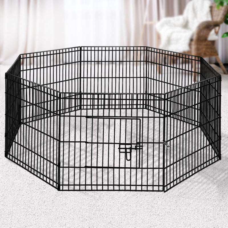 i.Pet 2X24" 8 Panel Pet Dog Playpen Puppy Exercise Cage Enclosure Fence Play Pen