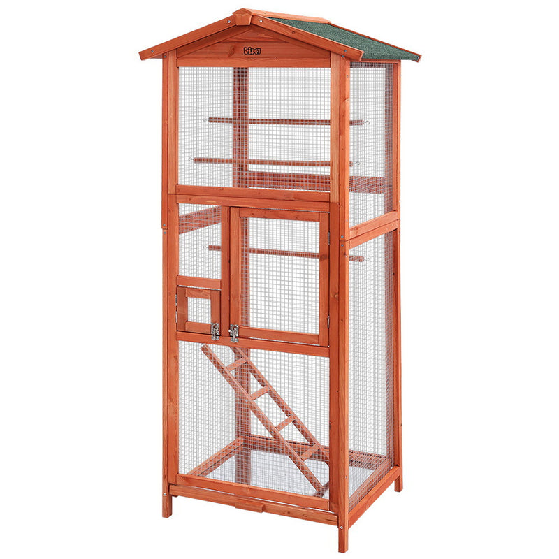 i.Pet Bird Cage Wooden Pet Cages Aviary Large Carrier Travel Canary Cockatoo Parrot XL