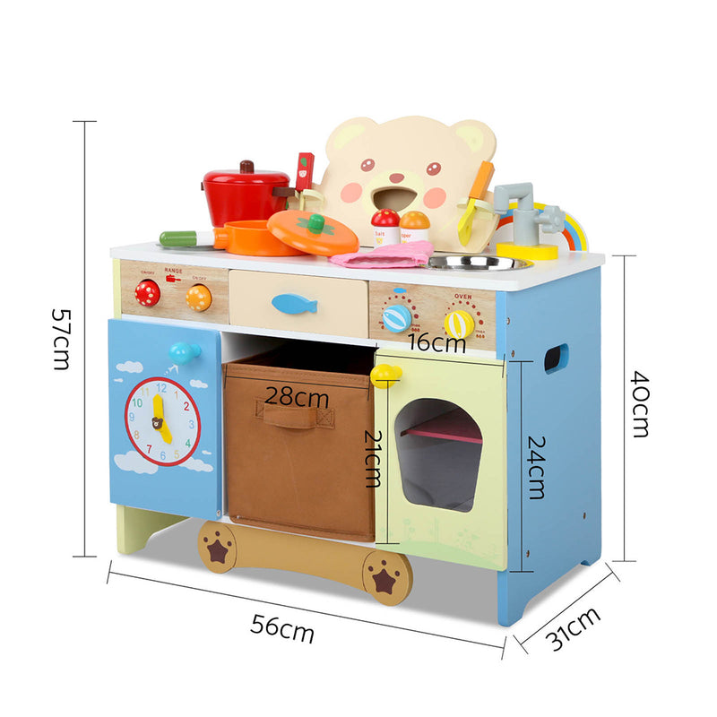 Keezi 10 Piece Kids Kitchen Play Set