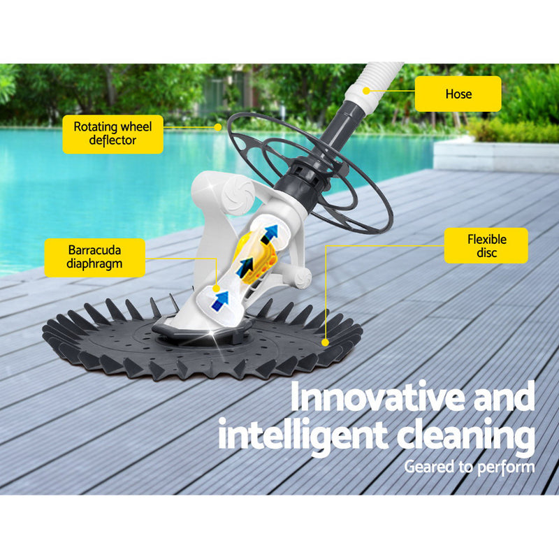 Pool Cleaner Swimming Cleaning Automatic Floor Climb Wall Grey And White