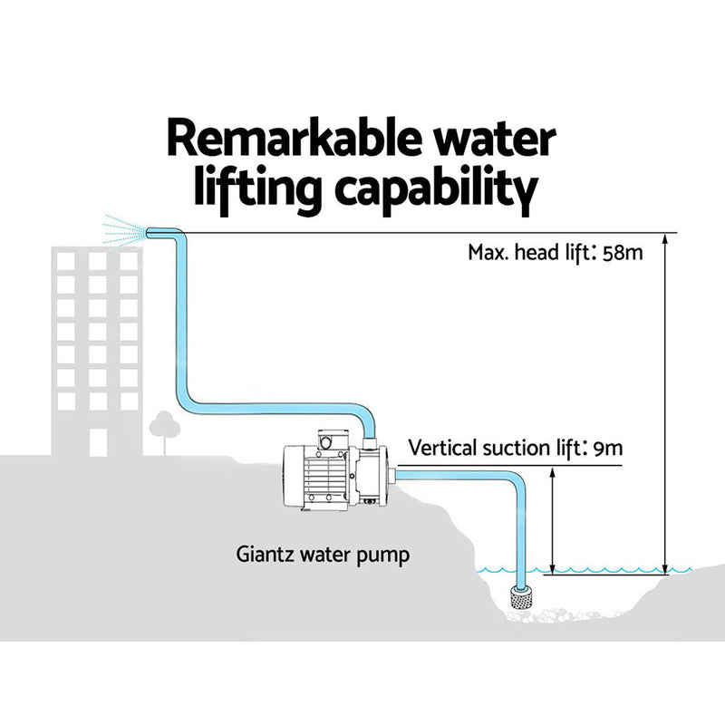 Giantz Water Pressure Pump Multi Stage Auto Garden House Rain Tank Irrigation