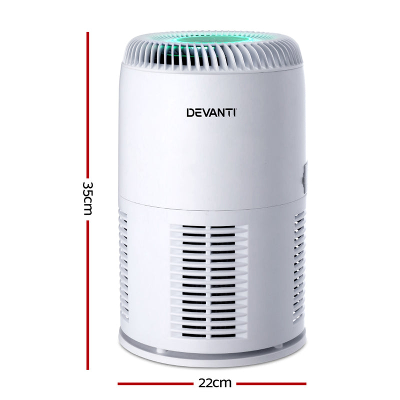 Devanti Air Purifier Desktop Purifiers HEPA Filter Home Freshener Carbon Ioniser