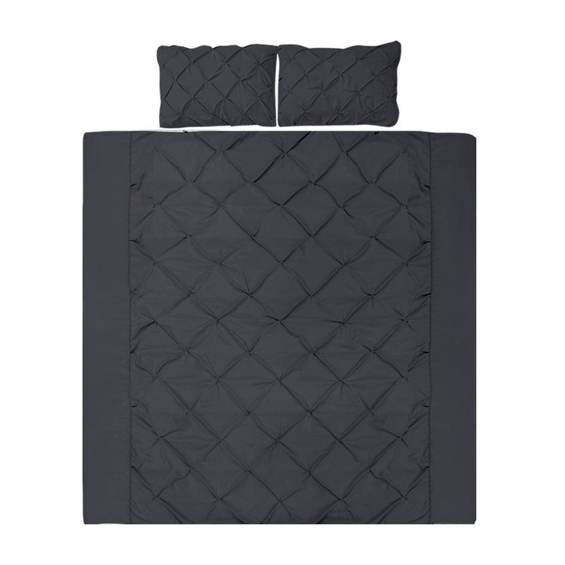 Giselle Bedding Super King Quilt Cover Set - Black