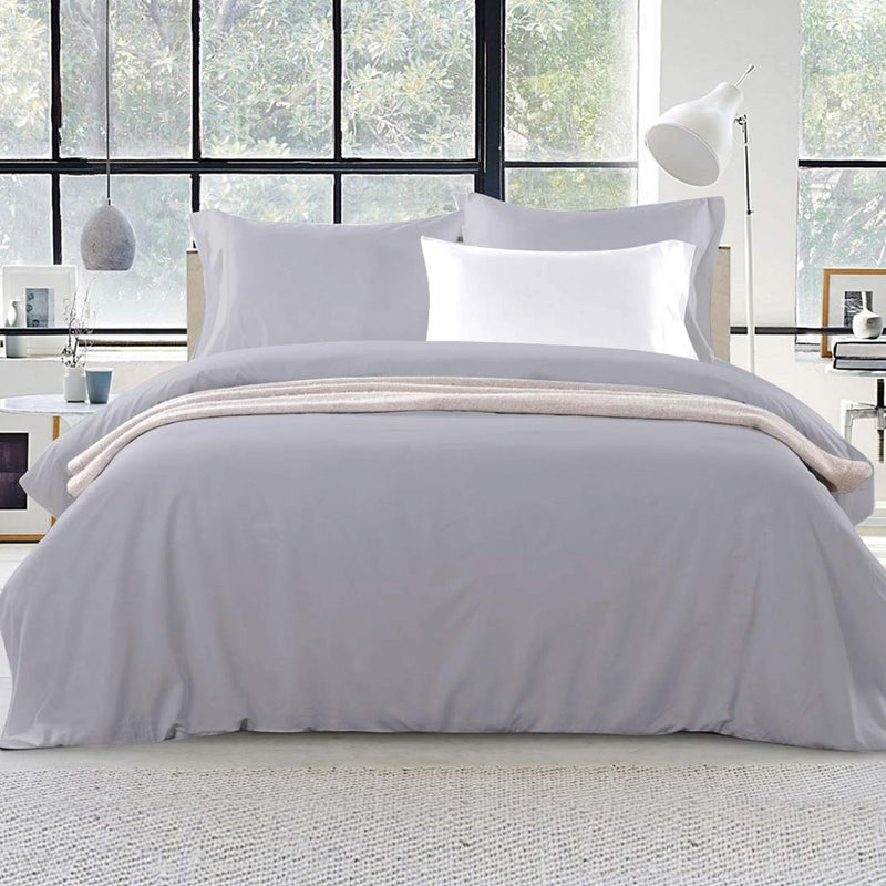 Giselle Bedding Queen Size Classic Quilt Cover Set - Grey