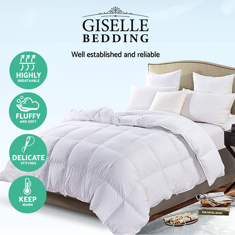 Giselle Duck Down Feather Quilt 700GSM Blanket Duvet Cover Doona Winter Queen