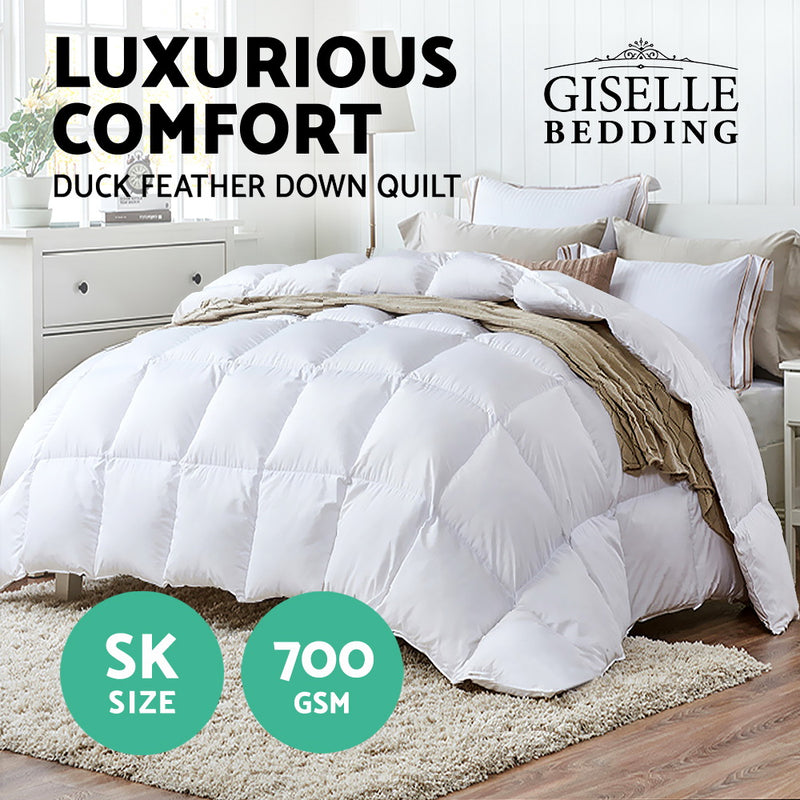 Giselle Bedding Super King Light Weight Duck Down Quilt