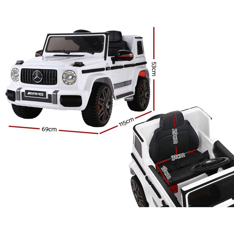 Mercedes-Benz Kids Ride On Car Electric AMG G63 Licensed Remote Cars 12V White