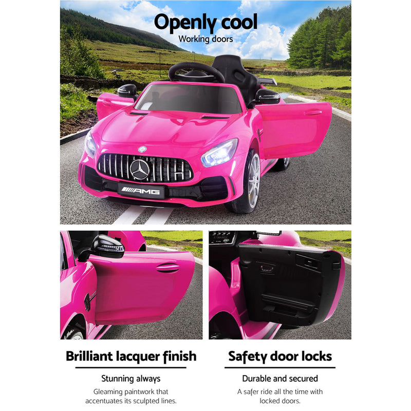 Kids Ride On Car MercedesBenz AMG GT R Electric Pink