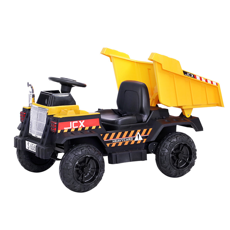 Rigo Kids Ride On Car Dumptruck 12V Electric Bulldozer Toys Cars Battery Yellow