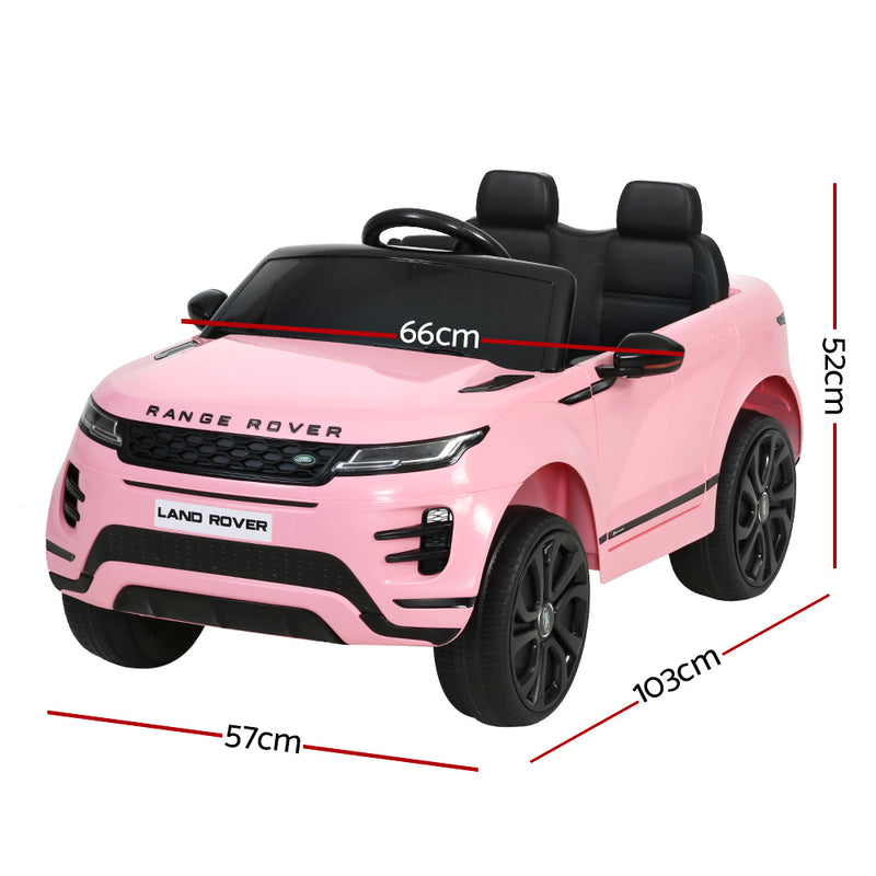 Kids Ride On Car Licensed Land Rover 12V Electric Car Toys Battery Remote Pink