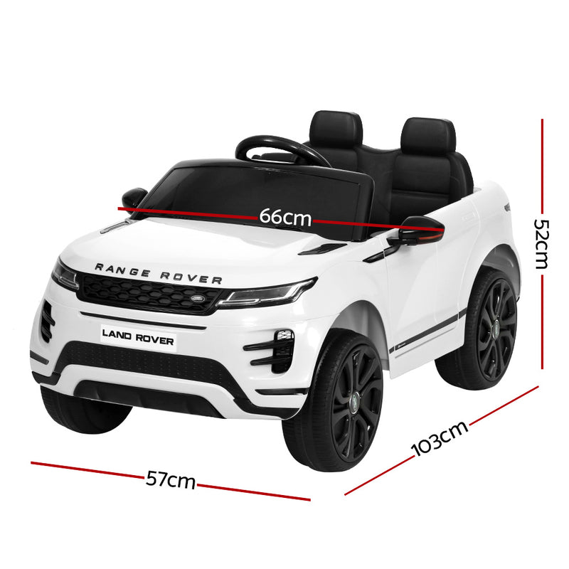 Kids Ride On Car Licensed Land Rover 12V Electric Car Toys Battery Remote White