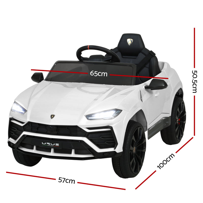 12V Electric Kids Ride On Toy Car Licensed Lamborghini URUS Remote Control White