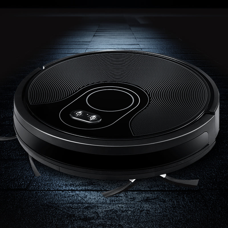 Robot Vacuum Cleaner Smart Robotic Carpet Mop Floor Dry Wet Brushless Motor Black