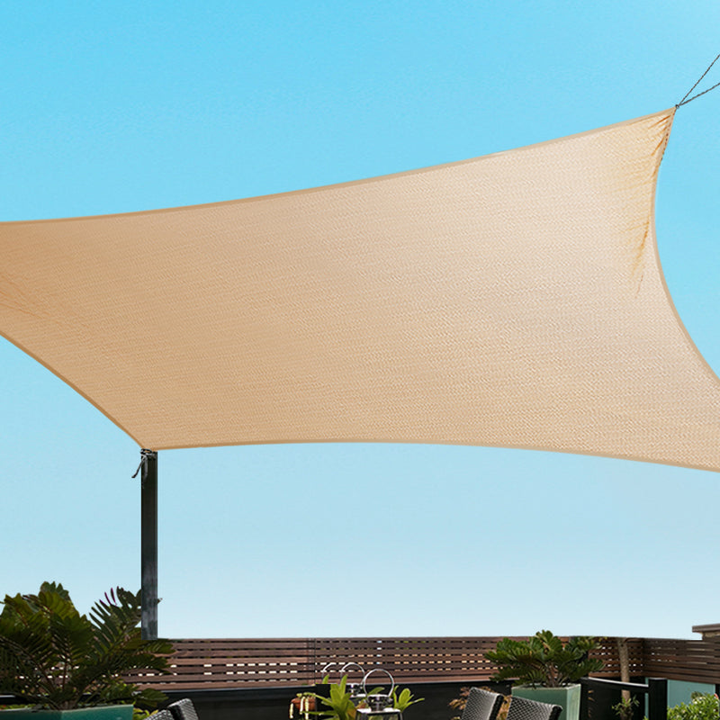 3x6m Shade Sail Sun Shadecloth Canopy 280gsm Sand