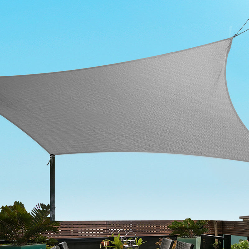 Sun Shade Sail Cloth Shadecloth Outdoor Canopy Rectangle 280gsm 4x6m