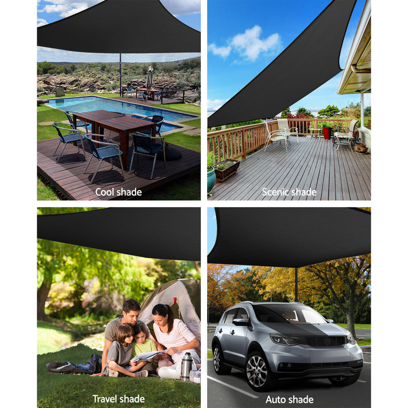 280gsm 5x7m Sun Shade Sail Canopy Rectangle